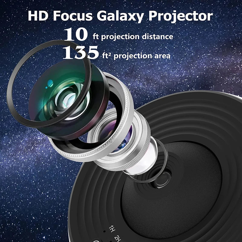 Galaxy Projector 360° - Sterrenhemel Planetarium Lamp voor Kinderkamer en Valentijn