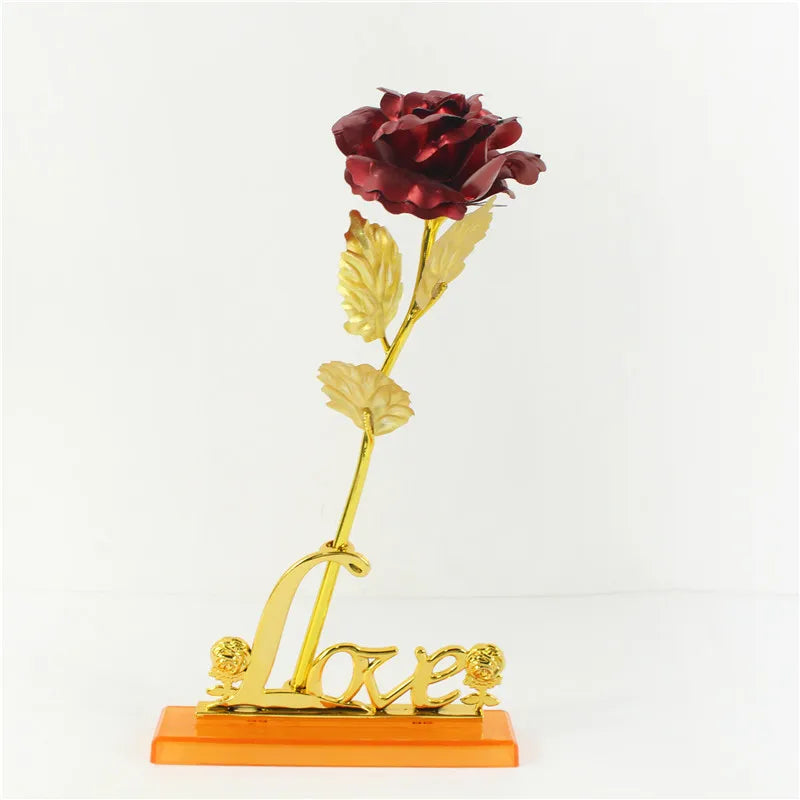 Galaxy Roos Eeuwig 24K Gouden Bloem - Folie Plastic Kunstmatige Rozen Valentijnsdag Cadeau Gouden Bloemen Bruiloft Decoratie