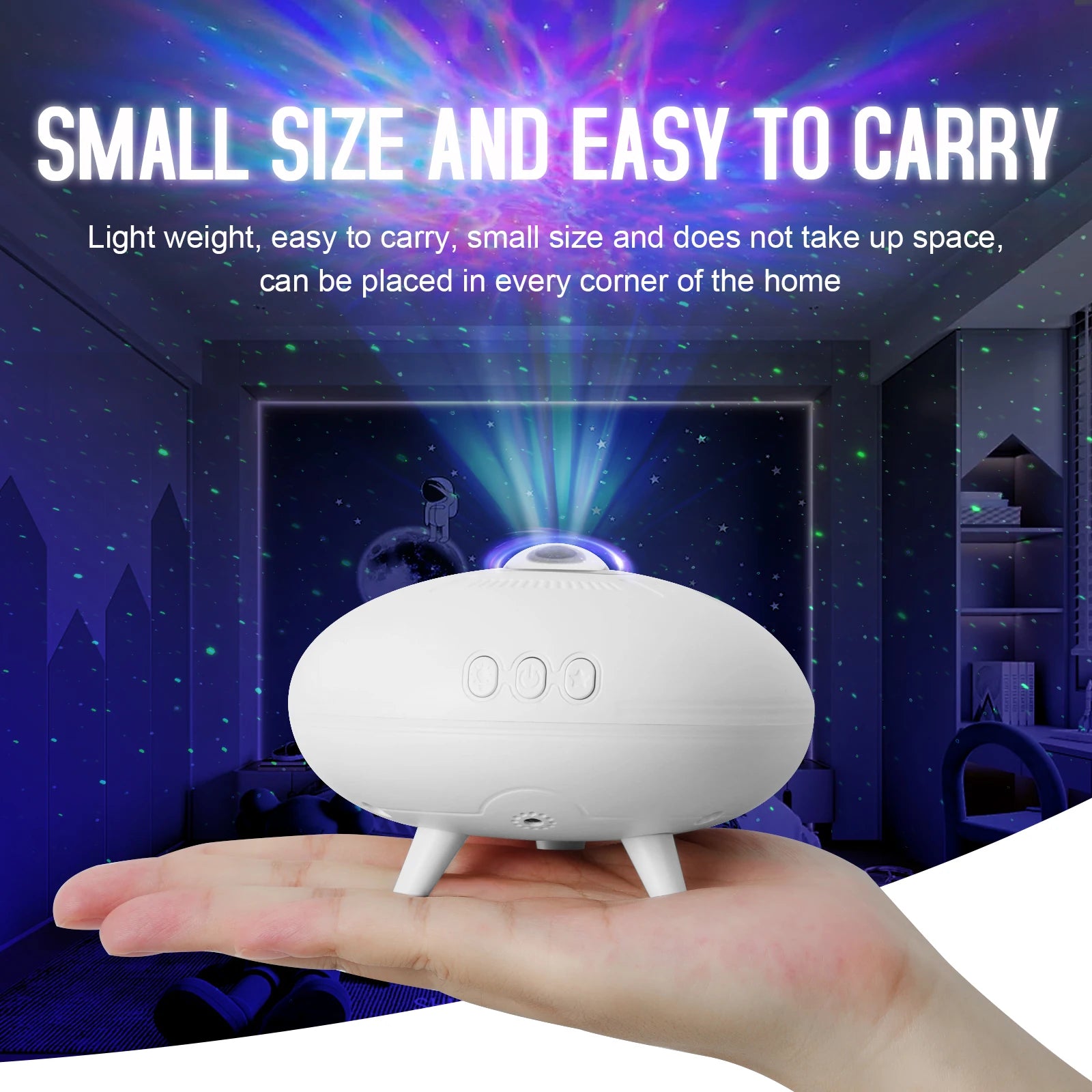 UFO Galaxy Projector - Sterrenhemel Nachtlampje voor Slaapkamer Decoratie
