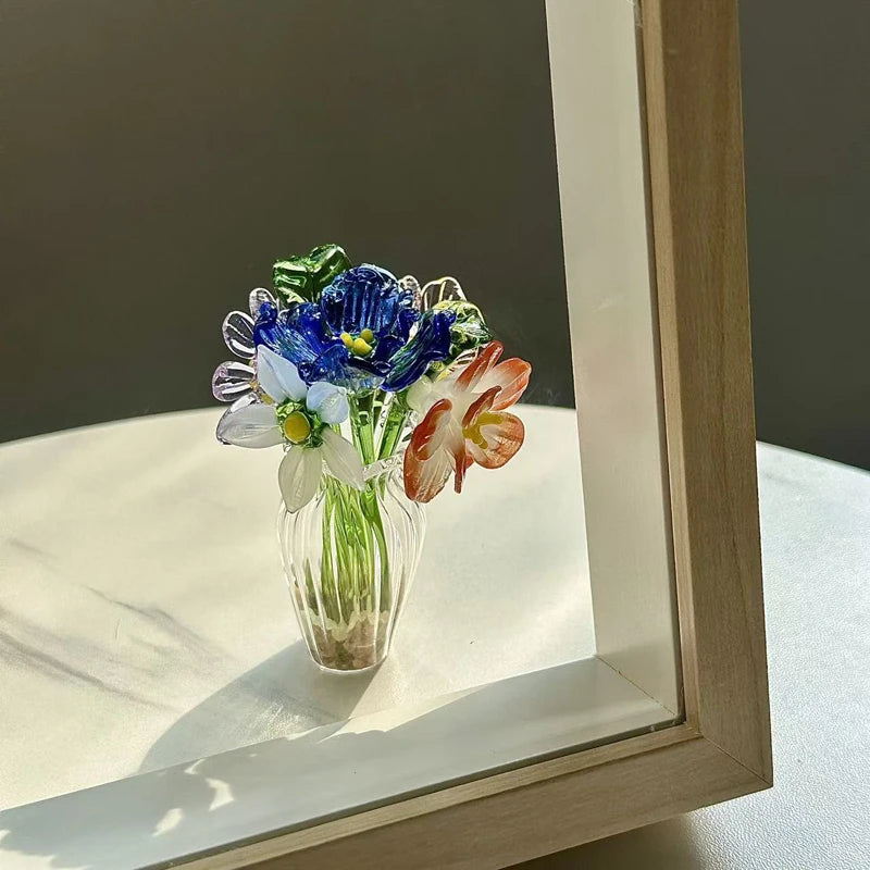 Tulp Glazen Ornament - Gesimuleerde Bloem Boeket Cadeau Healing Series Vriendin Lente Decoratie