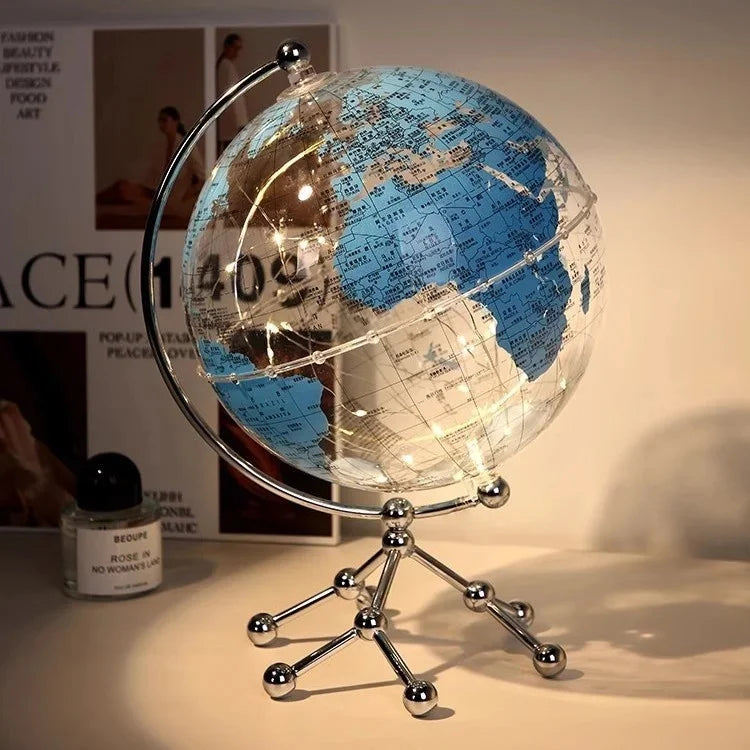 Luxury Modern Globe Ornament With Sailboat Accent, Elegant Metal Sculpture For Living Room TV Stand Wine Cabinet Office Desk