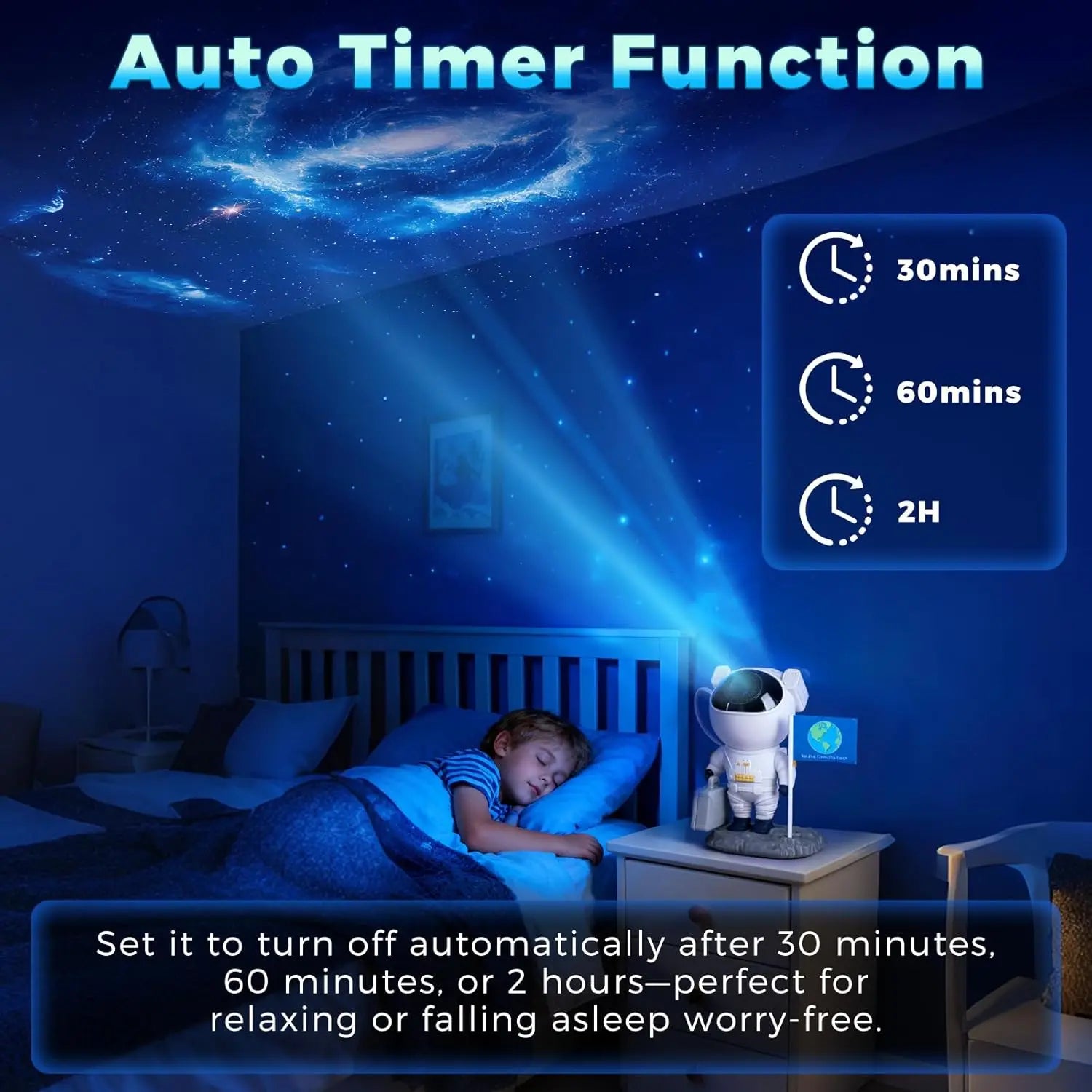 Astronaut Galaxy Projector met 12 Films - Planetarium Star Projector Bluetooth Speaker