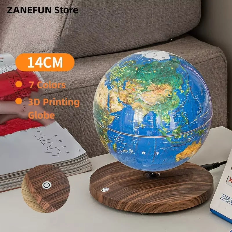 3D Painting Magnetic Levitating 14CM Moon Lamp Levit Floating Moon Light LED Smart Desk Lamp Office Home Decor Creative Gift