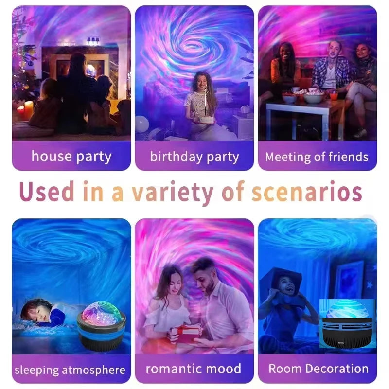 LED Galaxy Projector - Kleurrijke Sterrenhemel Nachtlampje voor Slaapkamer en Kinderkamer