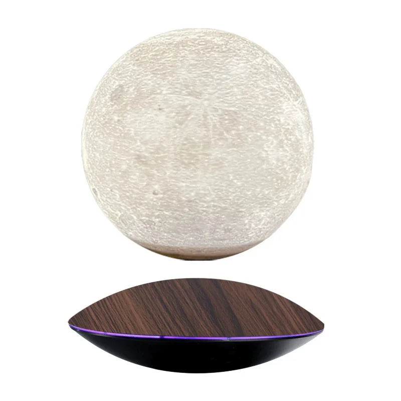 3D Painting Magnetic Levitating 14CM Moon Lamp Levit Floating Moon Light LED Smart Desk Lamp Office Home Decor Creative Gift
