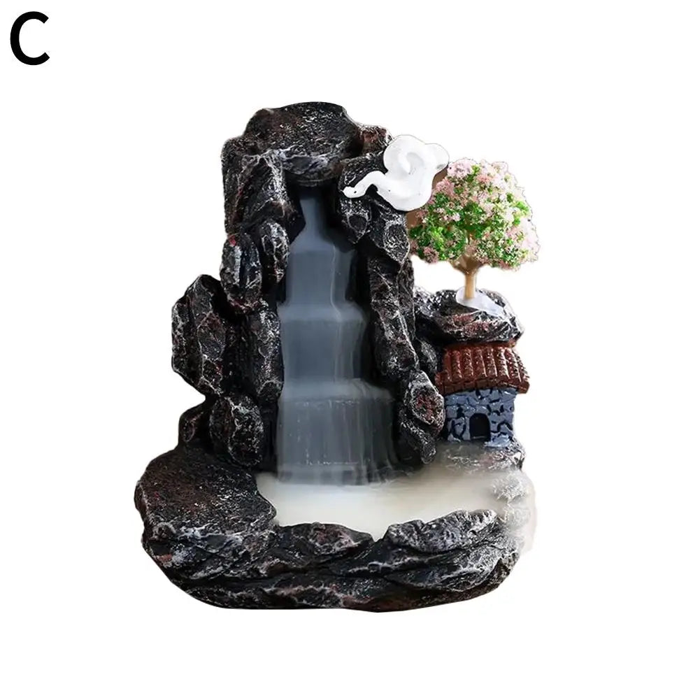 Wierook Brander Bergen Rivier Waterval - Backflow Aroma Rook Zen Houder Decoratie voor Thuis