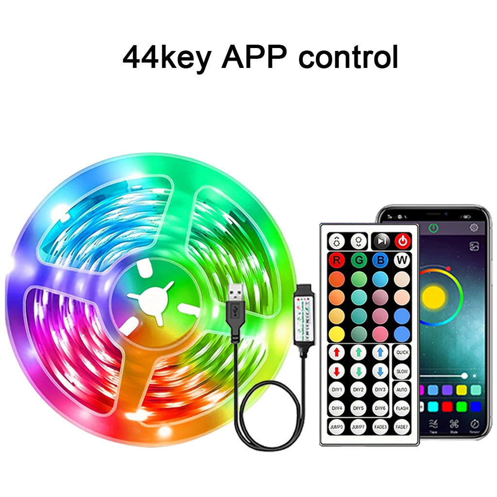 RGB LED Strip Verlichting 5m 10m 20m 30m - App Bediening Flexibele LED Tape voor Kamer Slaapkamer Decoratie