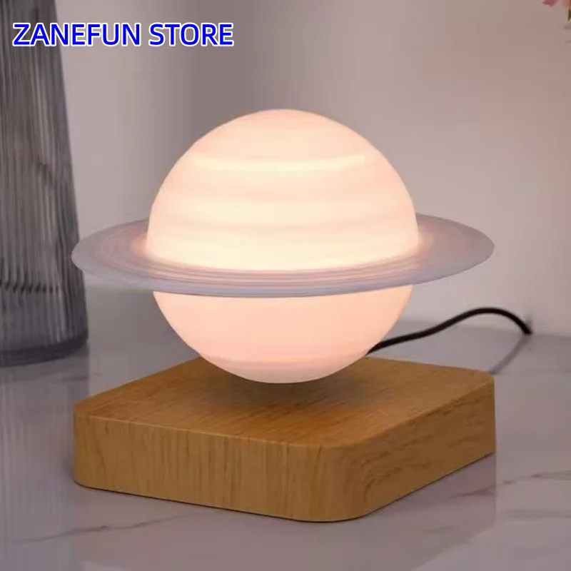 3D Painting Magnetic Levitating 14CM Moon Lamp Levit Floating Moon Light LED Smart Desk Lamp Office Home Decor Creative Gift