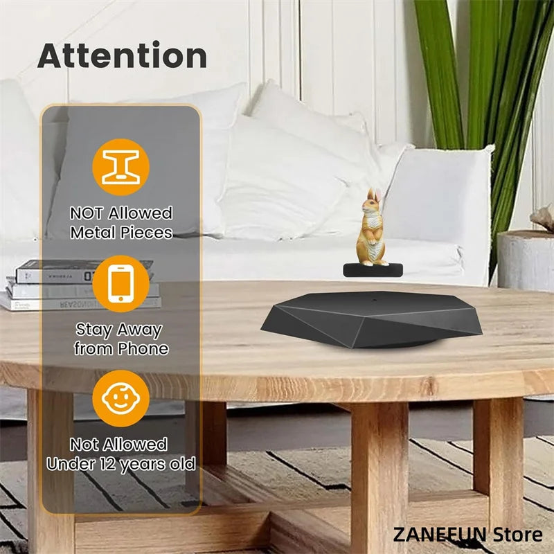 Levitating Display Stand Magnetic Floating Display with Stand for Toys Figures Miniatures Automatic Rotating Creative Gifts