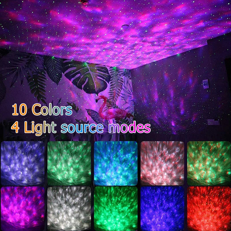 Starry Galaxy Projector met Ocean Wave en Muziek Speaker - Nachtlampje Slaapkamer