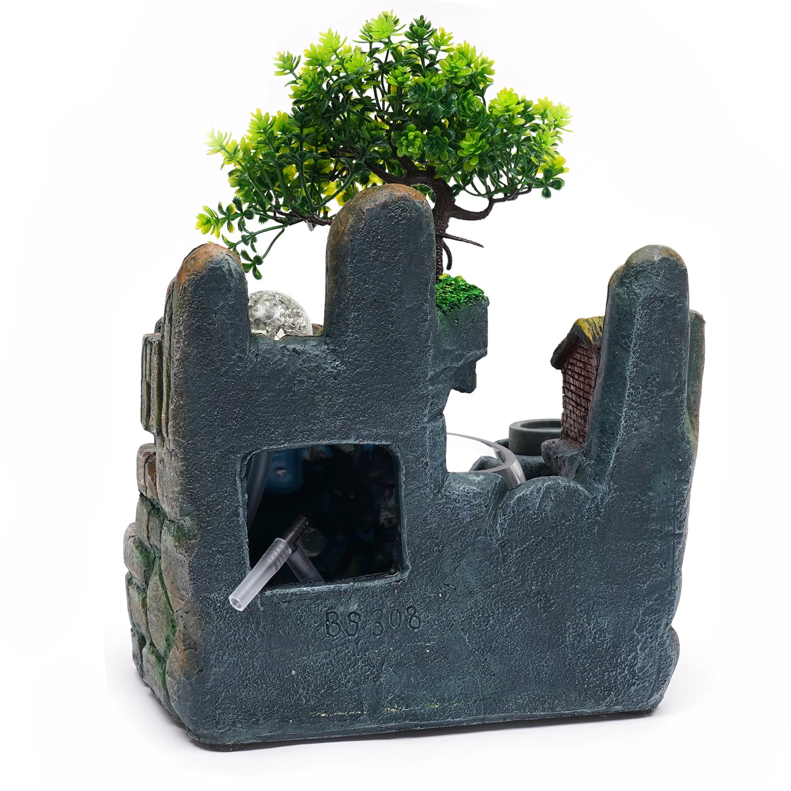 Waterval Fontein LED Tafel - Kamer Fontein Ornament met Verlichting Desktop Thuis Decoratie
