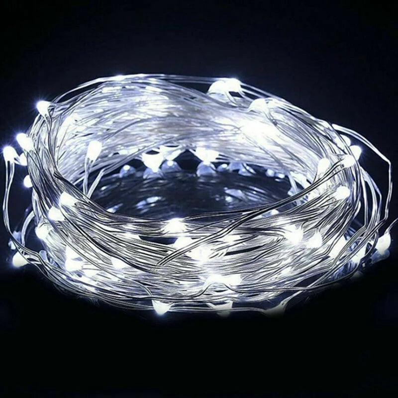 LED Fairy Lights Koperdraad - 1m 2m 3m 5m 10m Batterij Snoerverlichting voor Slaapkamer Tuin Bruiloft Decoratie