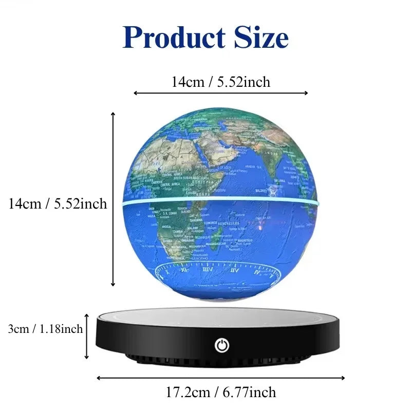 3D Painting Magnetic Levitating 14CM Moon Lamp Levit Floating Moon Light LED Smart Desk Lamp Office Home Decor Creative Gift