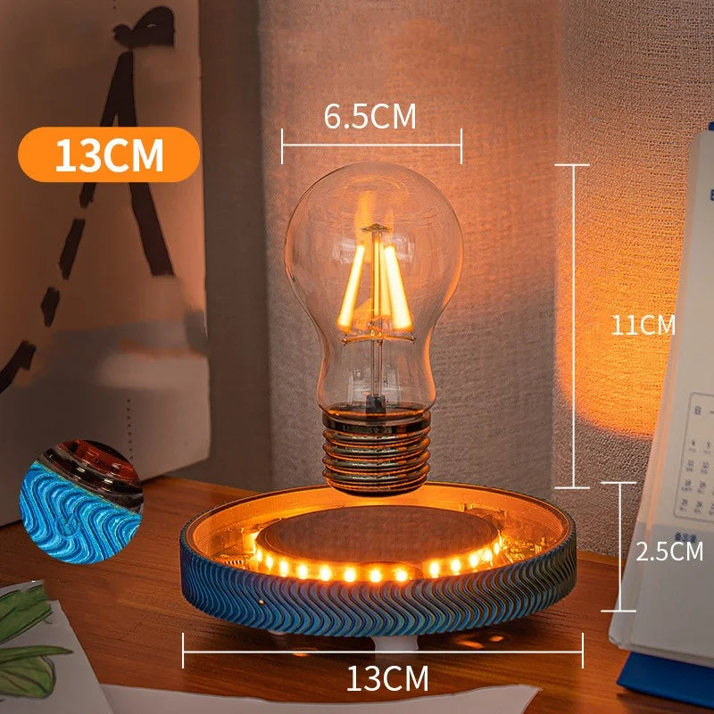 Magnetic Levitating Bulb Saturn Moon Lamp Levitating Rotating Table Lamp Creative Office Home Decoration Unique Christmas Gifts