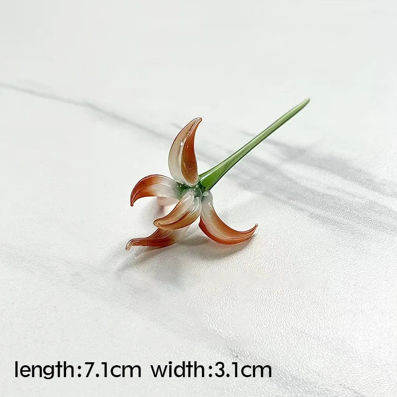 Tulp Glazen Ornament - Gesimuleerde Bloem Boeket Cadeau Healing Series Vriendin Lente Decoratie