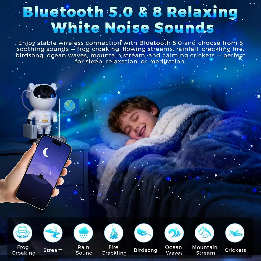 Astronaut Galaxy Projector met 12 Films - Planetarium Star Projector Bluetooth Speaker