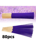 50/80pcs lavender incense sticks with long-lasting fragrance, suitable for families, yoga studios, and holiday gifts
