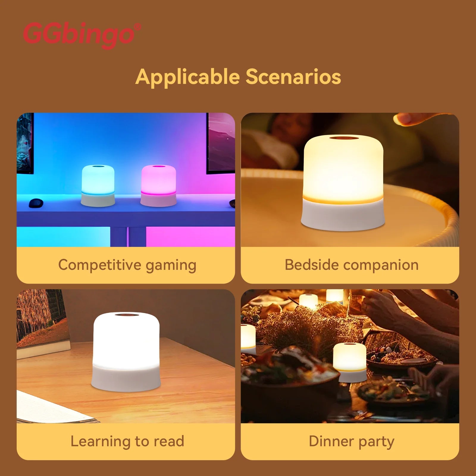 Touch Nachtlampje Oplaadbaar RGB - Dimbare Tafellamp met Afstandsbediening