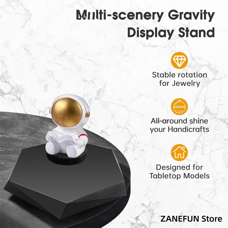 Levitating Display Stand Magnetic Floating Display with Stand for Toys Figures Miniatures Automatic Rotating Creative Gifts