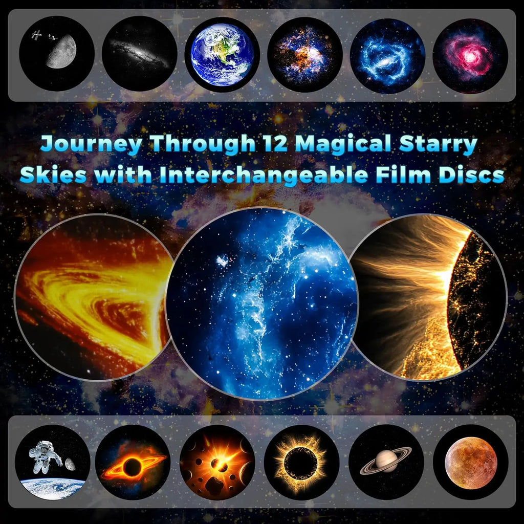 Astronaut Galaxy Projector met 12 Films - Planetarium Star Projector Bluetooth Speaker