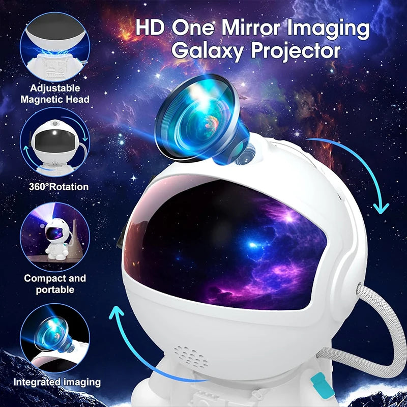 Astronaut Planetarium Projector met 12 Beeldschijven - Galaxy Nachtlampje LED Ruimte Decoratie