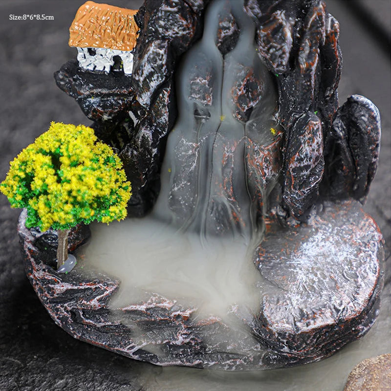 Backflow Wierook Houder Waterval - Wierookbrander Thuis Decoratie Aromatherapie met Wierook Kegels