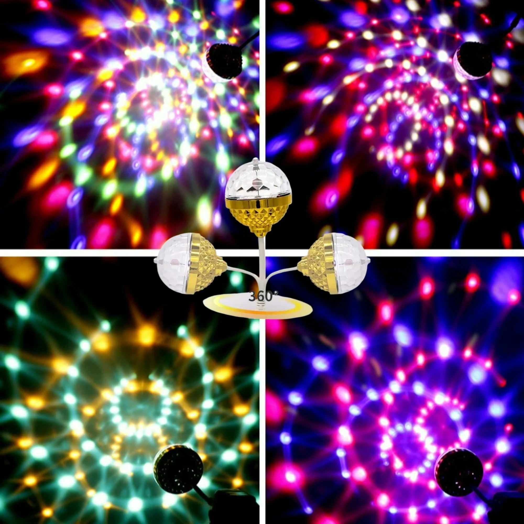LED Disco Ball Stage Light - 360° Roterende USB Party Verlichting voor DJ en Feesten