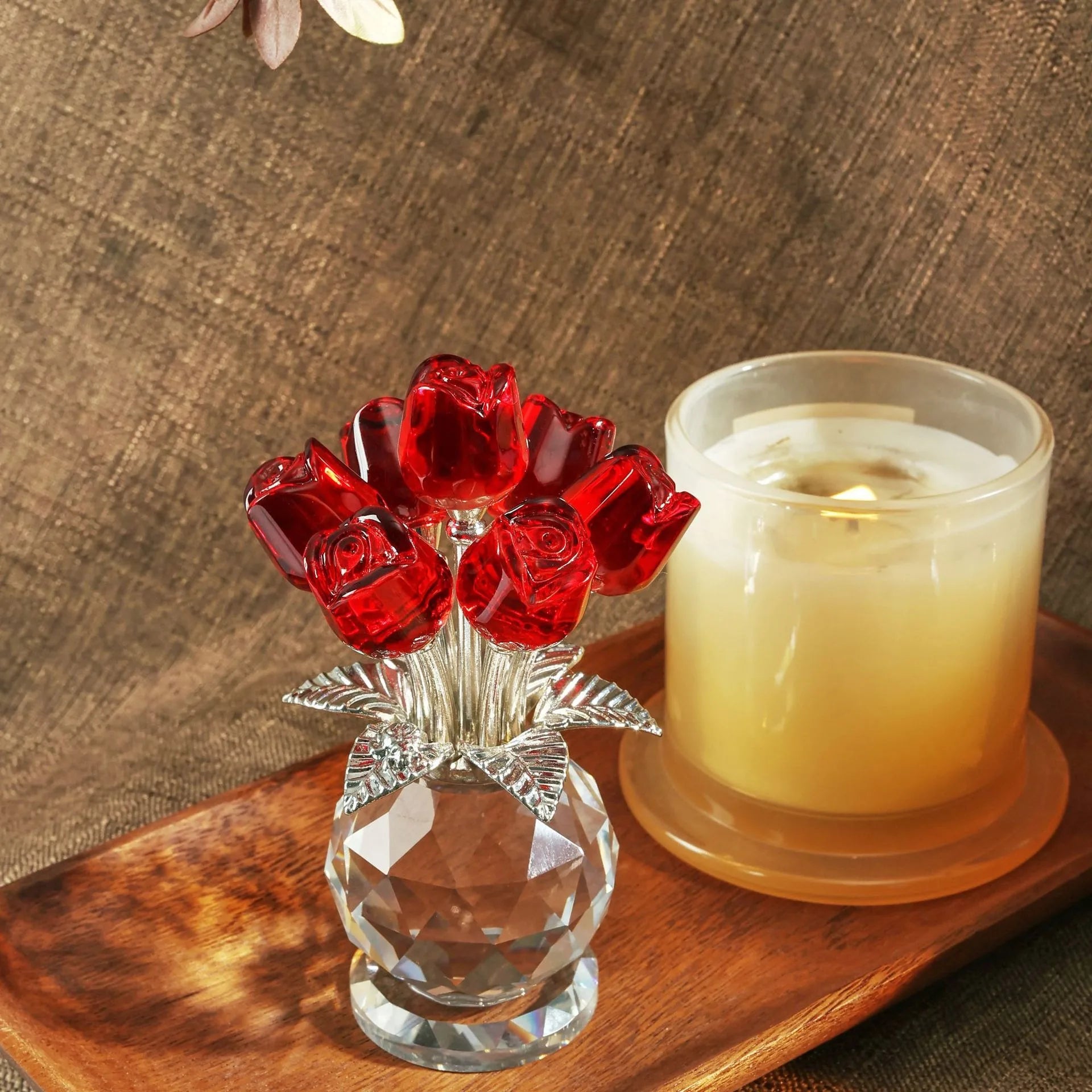 Eternal Rose Decorative Gift - Simulated Colored Crystal Rose Bundle, Suitable for Valentine's Day, Mother's Day & Anniversary