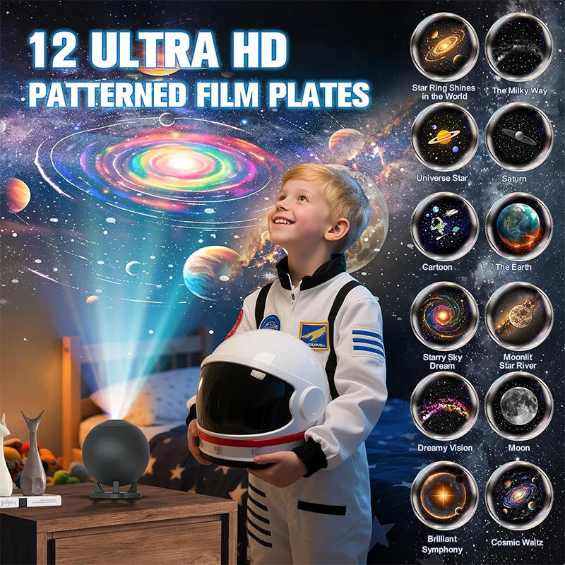 Planetarium Projector met 12 Beeldschijven - Galaxy Sterrenhemel Nachtlampje voor Slaapkamer