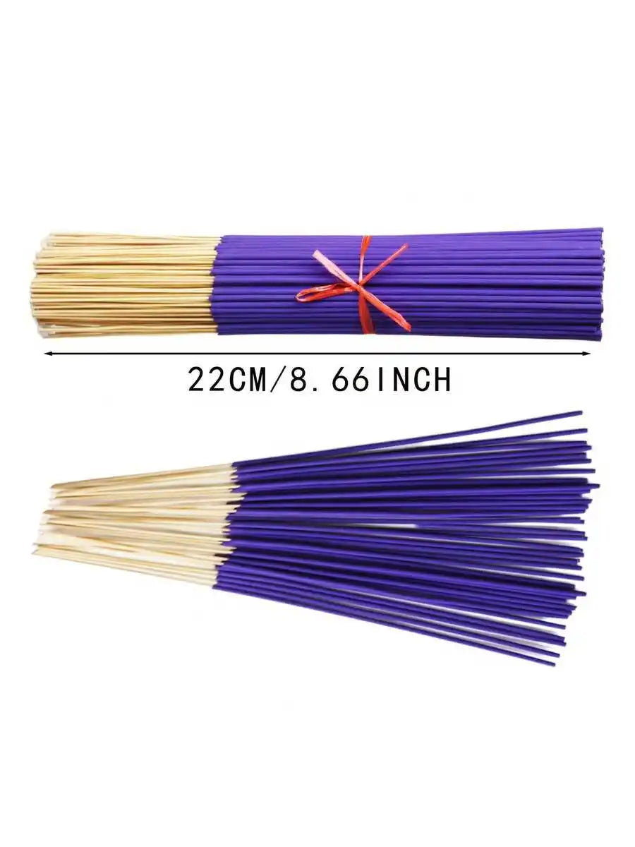 50/80pcs lavender incense sticks with long-lasting fragrance, suitable for families, yoga studios, and holiday gifts