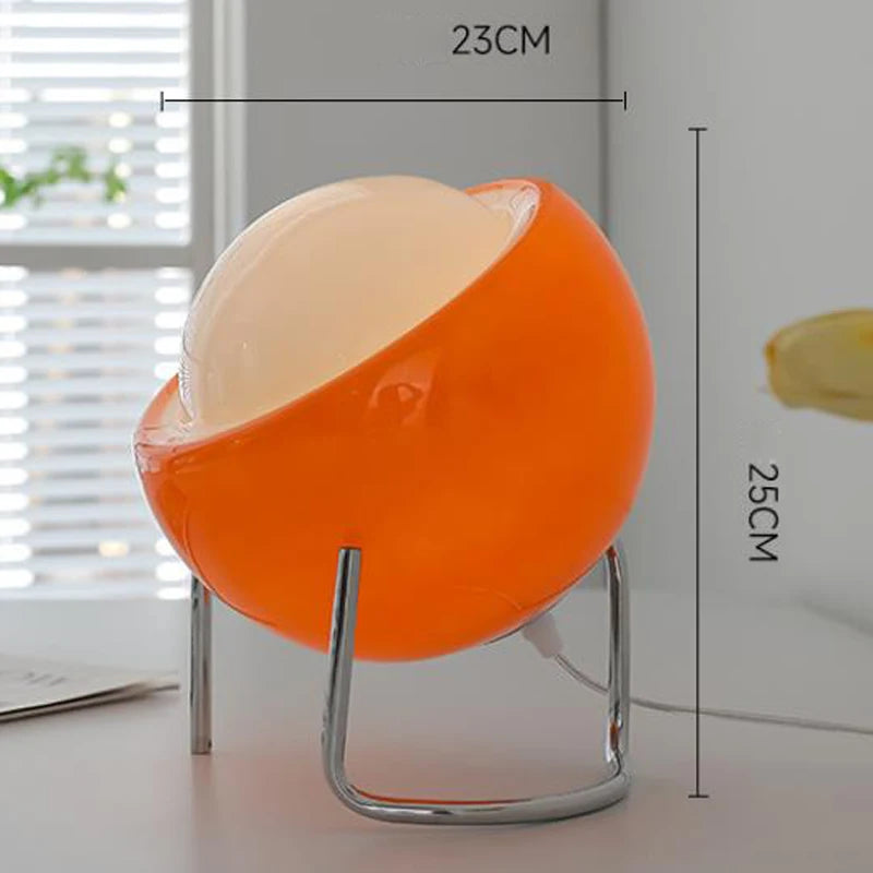 Medieval Bauhaus Tafellamp - Nordic LED Retro Nachtlampje met Glazen Design