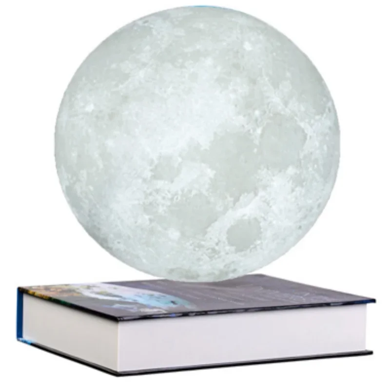 3D Painting Magnetic Levitating 14CM Moon Lamp Levit Floating Moon Light LED Smart Desk Lamp Office Home Decor Creative Gift
