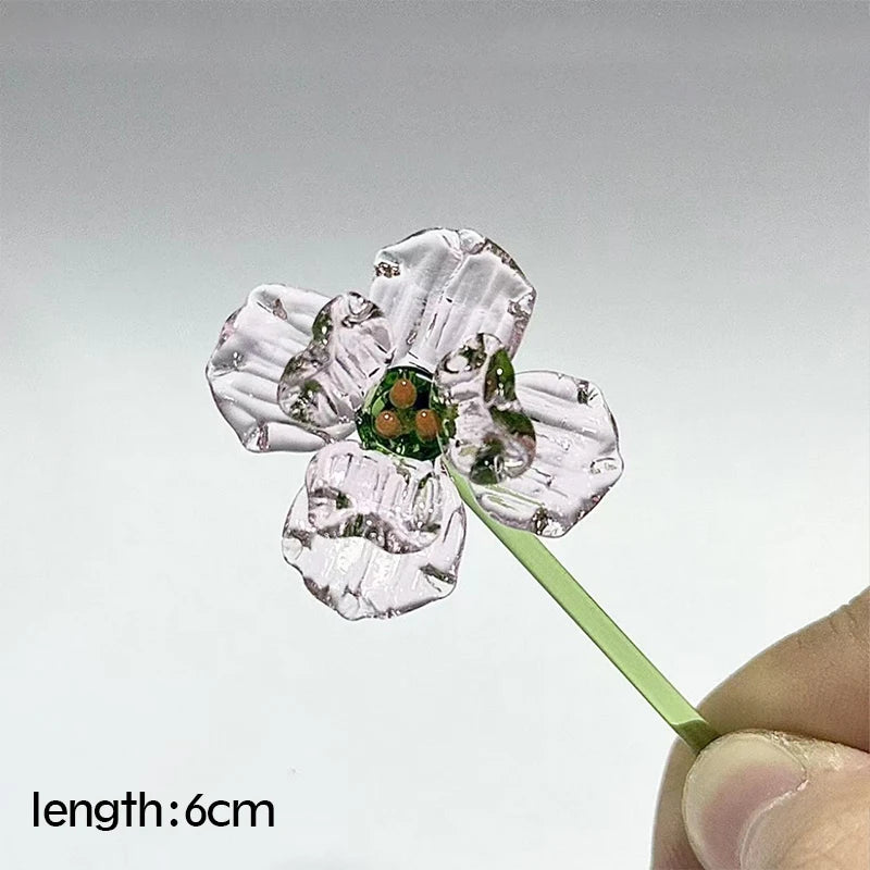 Tulp Glazen Ornament - Gesimuleerde Bloem Boeket Cadeau Healing Series Vriendin Lente Decoratie