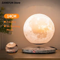 3D Painting Magnetic Levitating 14CM Moon Lamp Levit Floating Moon Light LED Smart Desk Lamp Office Home Decor Creative Gift