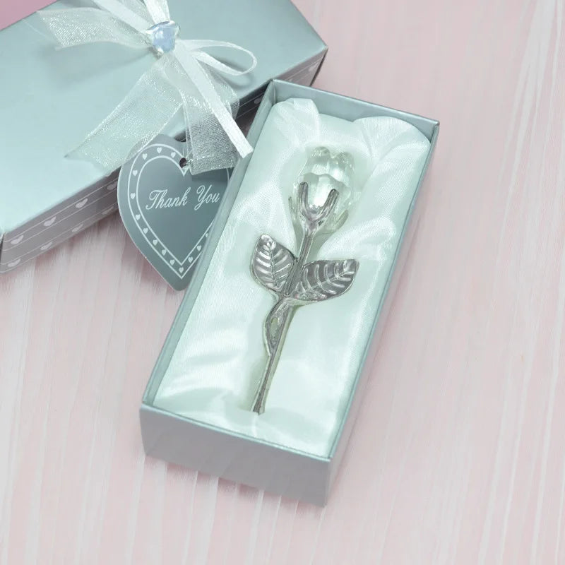Kristallen Glazen Roos 10 Kleuren - Valentijnsdag Kerstmis Cadeau Souvenir Thuis Bruiloft Decoratie