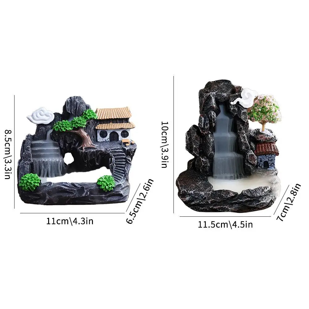 Wierook Brander Bergen Rivier Waterval - Backflow Aroma Rook Zen Houder Decoratie voor Thuis