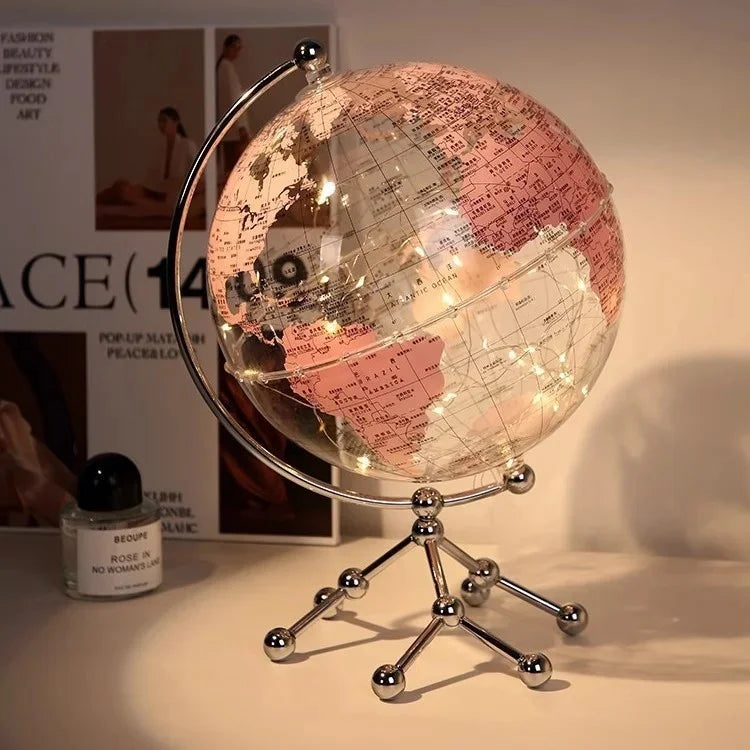 Luxury Modern Globe Ornament With Sailboat Accent, Elegant Metal Sculpture For Living Room TV Stand Wine Cabinet Office Desk