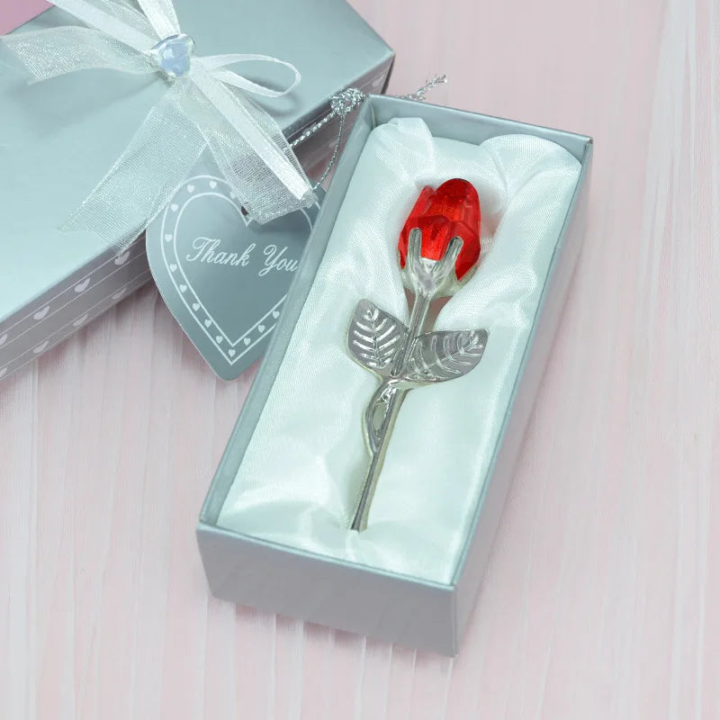 Kristallen Glazen Roos 10 Kleuren - Valentijnsdag Kerstmis Cadeau Souvenir Thuis Bruiloft Decoratie