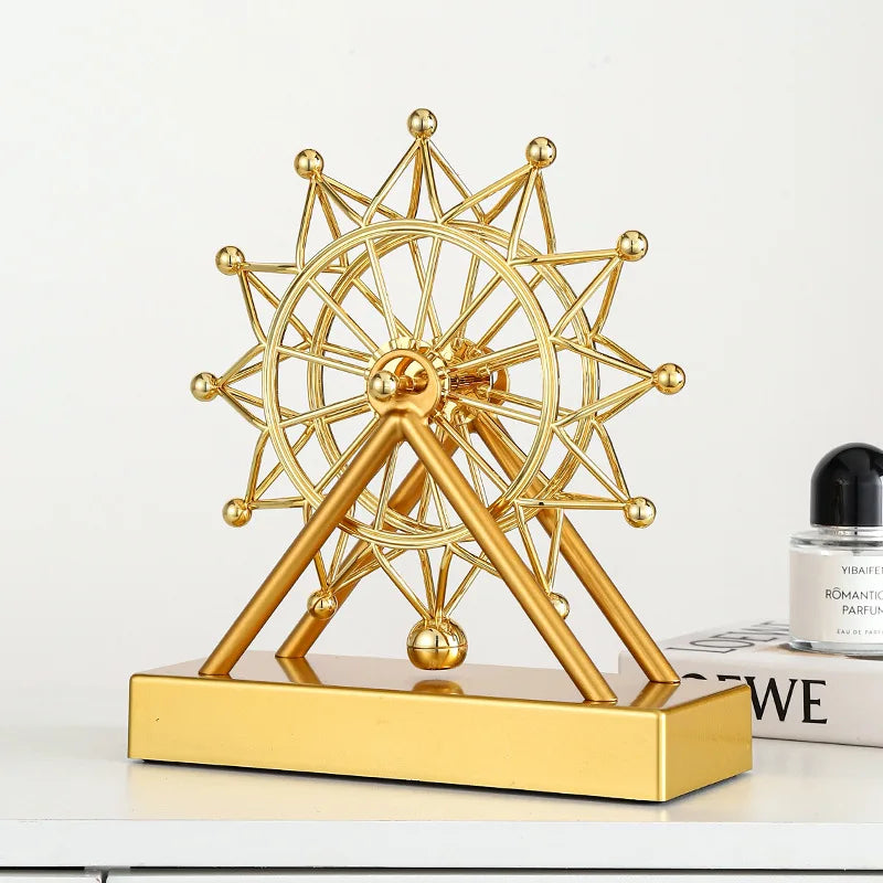 Reuzenrad Decoratie - IJzeren Roterende Reuzenrad Woonkamer Tafel Wijnkast Decoratie 1 Stuks
