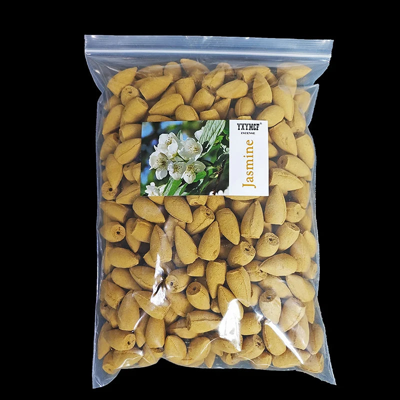 Natuurlijke Backflow Wierook Kegels 100g (60 Stuks) - Sandelhout Lavendel voor Reflux Wierook Brander Aromatherapie