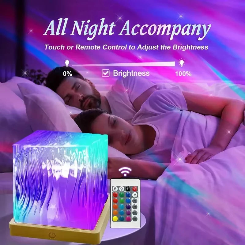 Ocean Wave Projector 16 Kleuren - Aurora LED Nachtlampje met Afstandsbediening