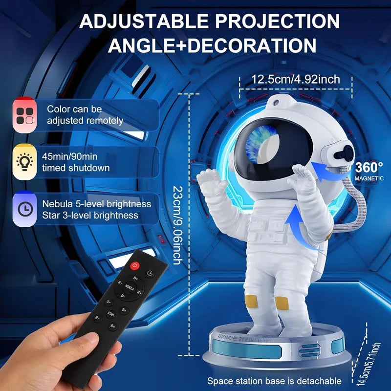 Galaxy Star Projector 2023 - Sterrenhemel Astronaut Lamp voor Slaapkamer Decoratie