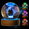 3D Dolfijn Kristallen Bol - 16 Kleuren LED Nachtlampje Verjaardagscadeau