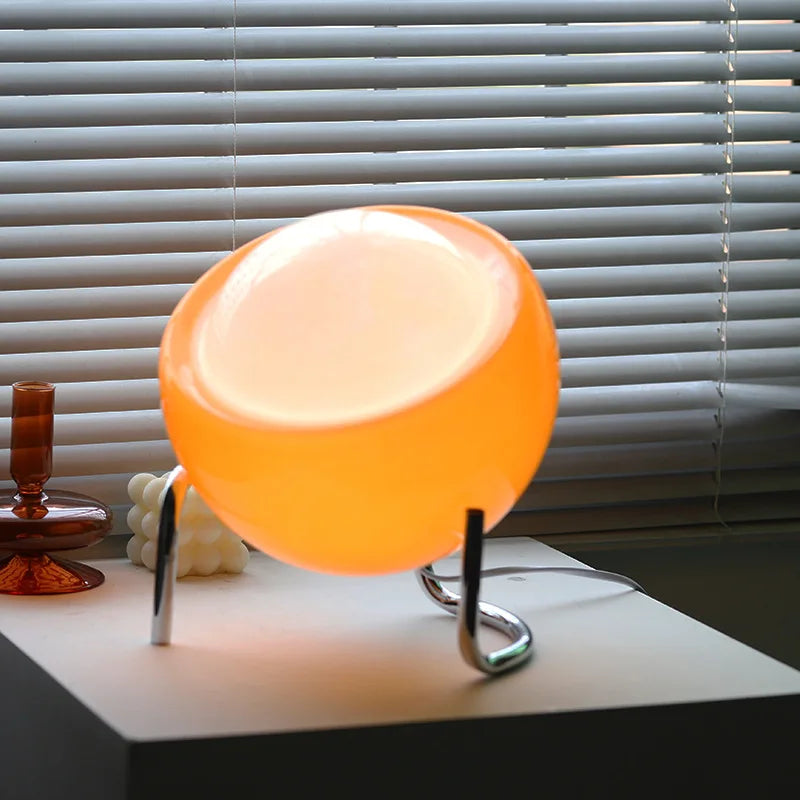 Medieval Bauhaus Tafellamp - Nordic LED Retro Nachtlampje met Glazen Design