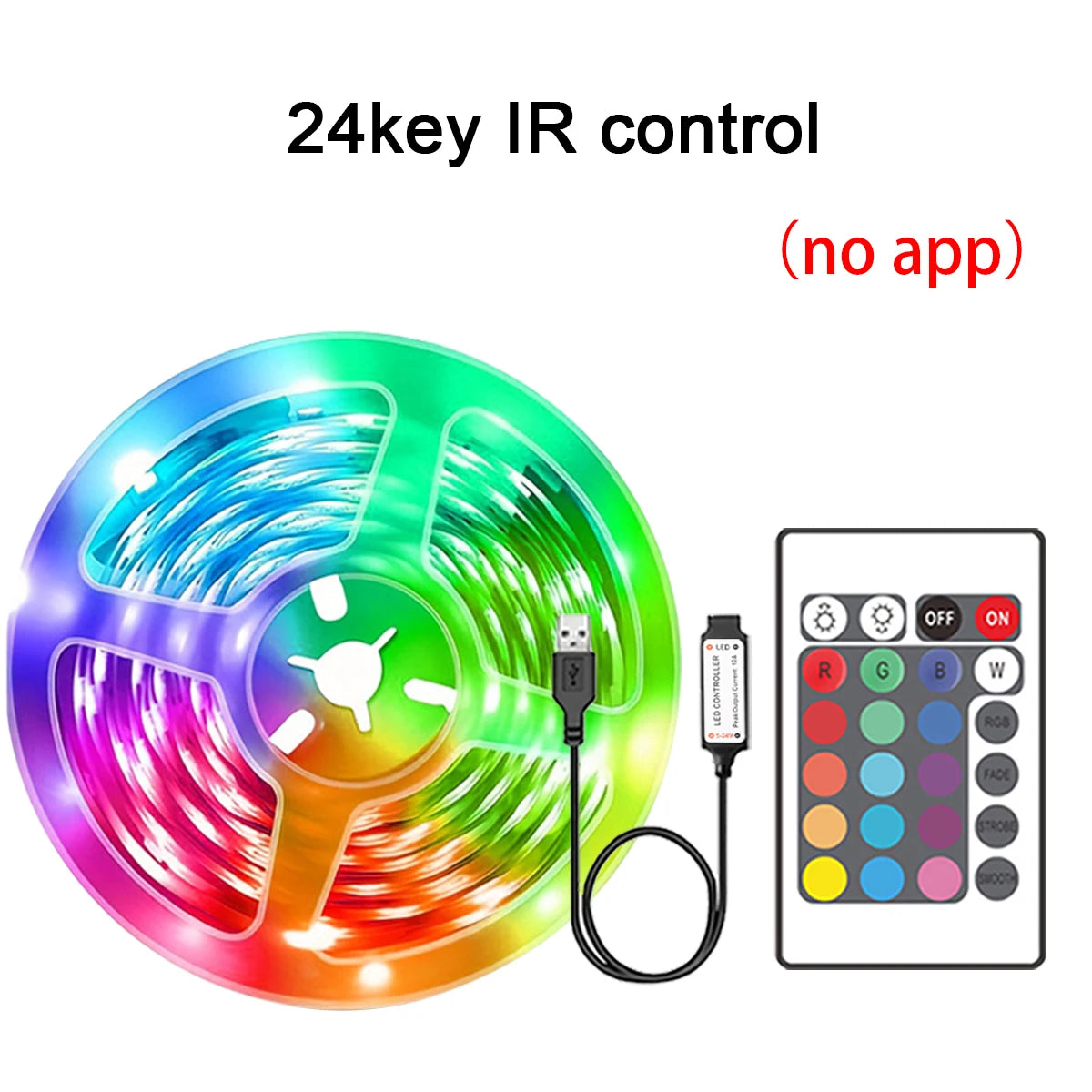 RGB LED Strip Verlichting 5m 10m 20m 30m - App Bediening Flexibele LED Tape voor Kamer Slaapkamer Decoratie