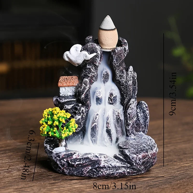 Backflow Wierook Houder Waterval Model 2 - Wierookbrander Thuis Decoratie Aromatherapie Ornament