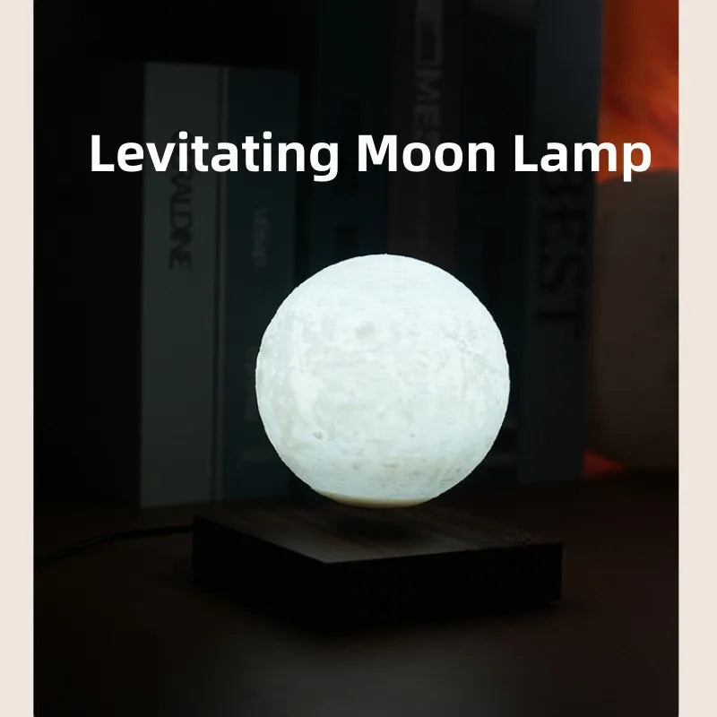 3D Painting Magnetic Levitating Moon Lamp Floating Moon Light LED Smart Desk Lamp Office Home Decor Creative Christmas Gift
