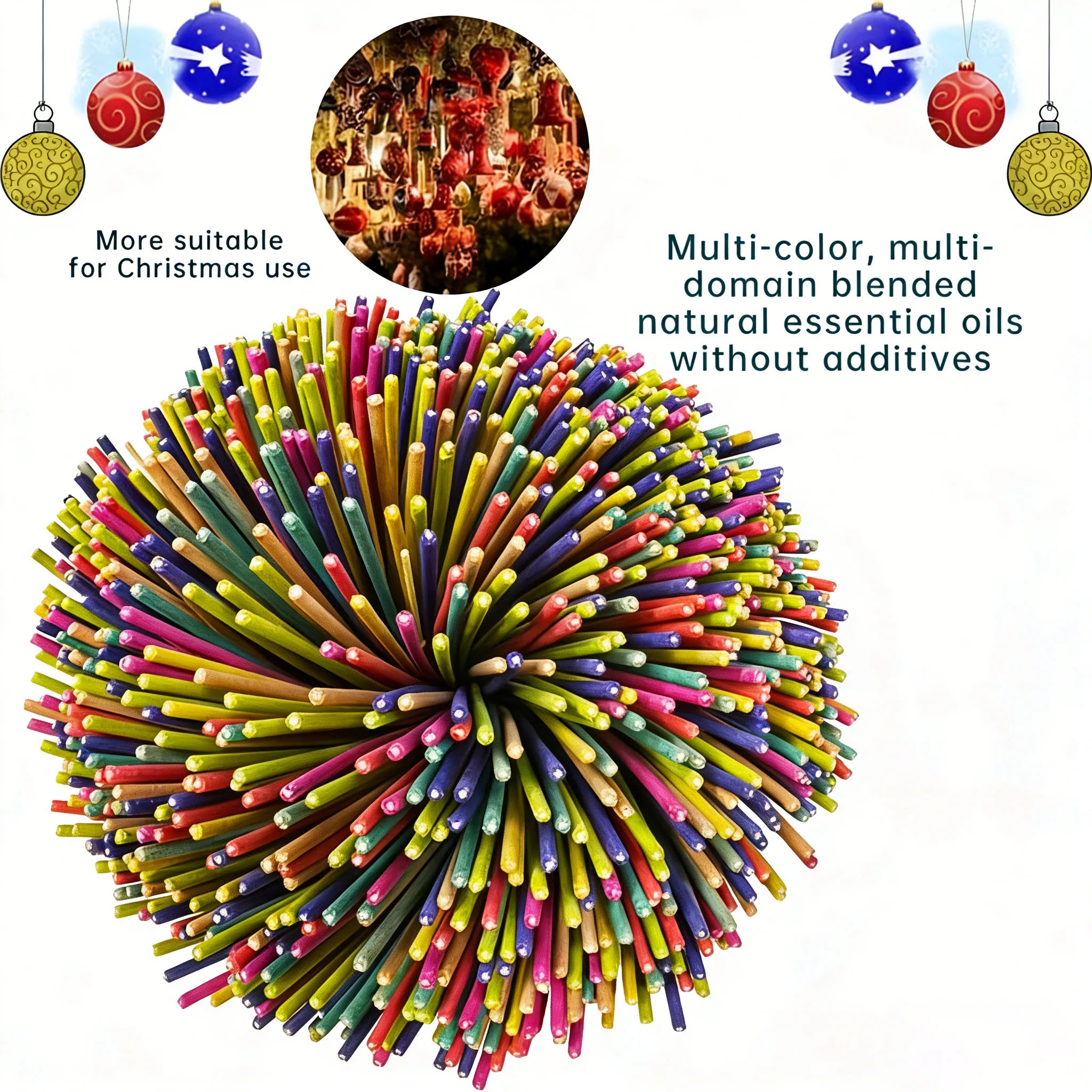 Wholesale Multi-Colored and Multi-Scented Incense Sticks - White Sage~Lavender~Rose~Lemongrass and Jasmine Various Scents |   Long-Lasting Home Air Purification Fragrance |   Christmas Gifts, Wholesale Options: 45/90/180/360