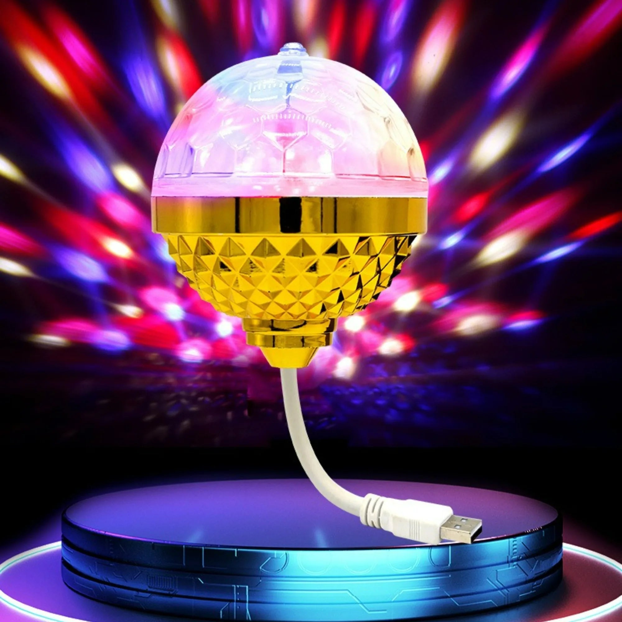 LED Disco Ball Stage Light - 360° Roterende USB Party Verlichting voor DJ en Feesten