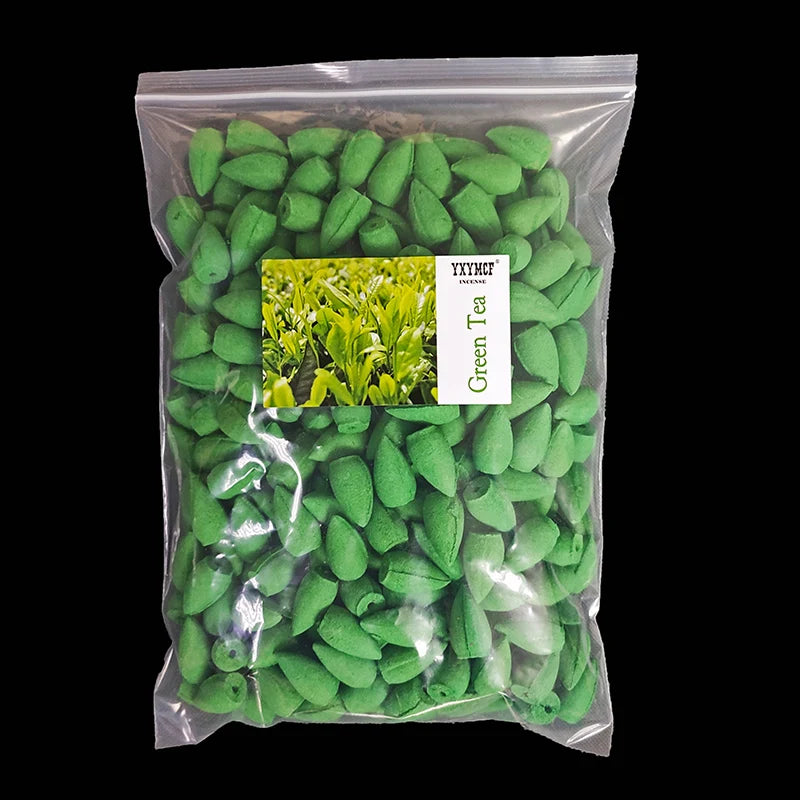 Natuurlijke Backflow Wierook Kegels 100g (60 Stuks) - Sandelhout Lavendel voor Reflux Wierook Brander Aromatherapie